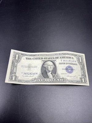 1935 E $1 One Dollar Blue Seal Silver Certificate VF Very Fine Circ #48