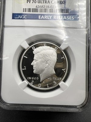 2015 S 50c Kennedy Silver Half Dollar Coin NGC PF70 UCAM #023