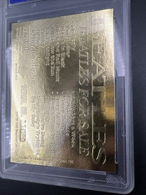 1996 Beatles Album Cover Gold Plated Collectors card in WCG case