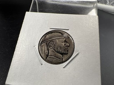 Hobo Buffalo Nickel Coin Modern Carving SKU#S
