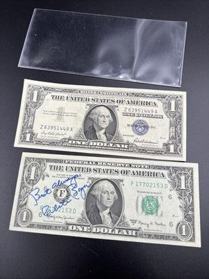 2 Note Dollar Collector Lot VF Detail 1963 A $1 Signed FRN & 1957 $1 Silver Cert