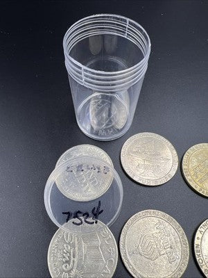 Lot of 20 $1 Casino Dollar Gaming Tokens Metal Circulated Conditions SKU#7524