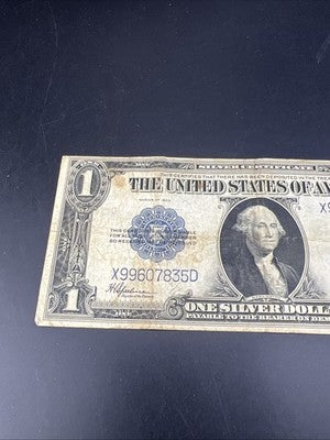 1923 One Dollar Silver Certificate Horse Blanket Blue Seal CH VG Very Good #835