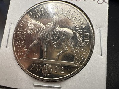2002 Golden Jubilee Great Britain 5 Pounds Coin BU UNC sk#B