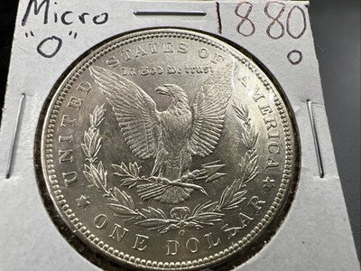 1880 O Micro o vam $1 Morgan Silver Dollar Coin AU About UNC SK#a