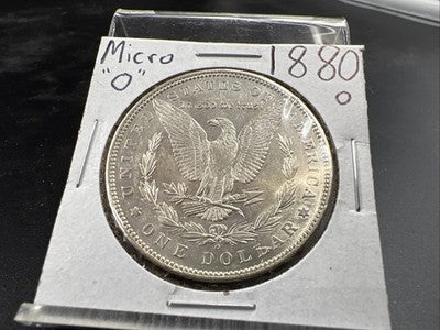 1880 O Micro o vam $1 Morgan Silver Dollar Coin AU About UNC SK#a