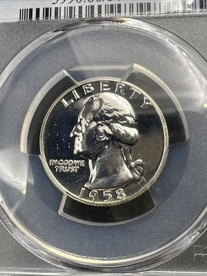 1958 25c Washington Silver Quarter Coin PR66 #61 PCGS
