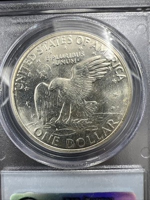 PCGS Certified Gem BU 1971 S $1 Ike Eisenhower 40% Silver Dollar Coin MS65 Toned