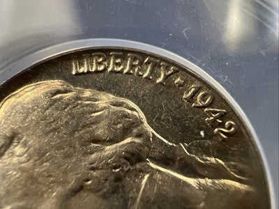 1942 5c Jefferson 5c Nickel Coin DDO Double Die Obverse FS-102 ANACS MS65 Gem BU