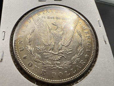 1898 P $1 Morgan Silver Dollar Coin AU About UNC Neat Toning Toner #a