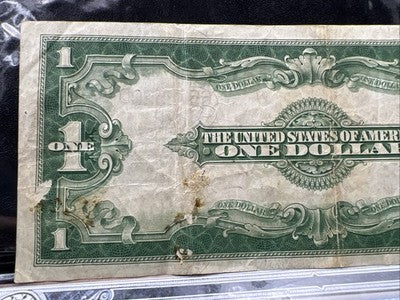 1923 $1 One Dollar Silver Certificate Horse Blanket Speelman White Fine Details