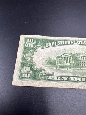 1934 A $10 FRN Ten Dollar Federal Reserve Note New York District VG Circ #72