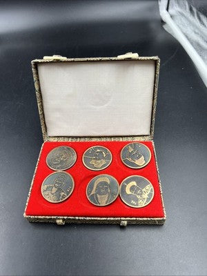 Portrait of Chinese Kings Beijing Dongjing etc Cities of China 6 Medal Set Circ
