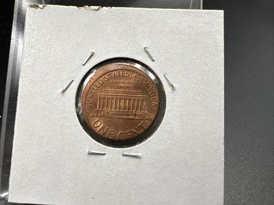 2001 P 1c Lincoln Cent Off Center Broadstrike Error BU UNC RB #a