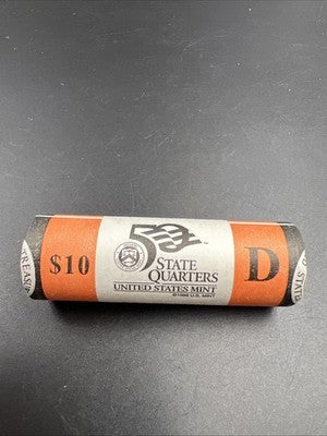 1 Unopened US Mint Unc Roll 2005 D California Statehood Quarter OBW 40 coin