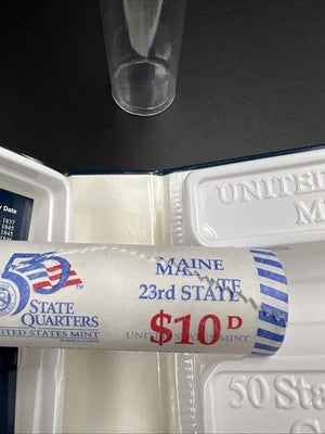 US Mint Certified 2003 D Maine State Statehood Quarter Roll BU UNC