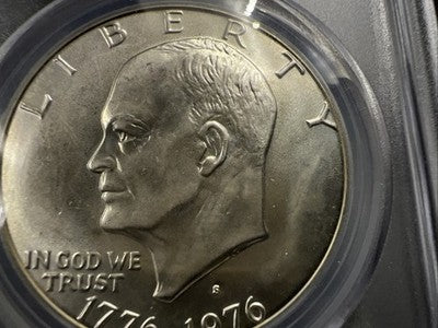 Bicentennial 1976 S $1 Ike Eisenhower 40% Silver Dollar Coin PCGS GEM MS66 #652