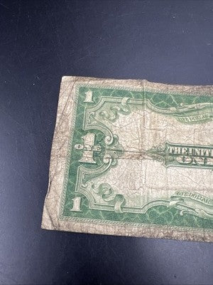 1923 One Dollar Silver Certificate Horse Blanket Very Circ FR. 238 Woods White