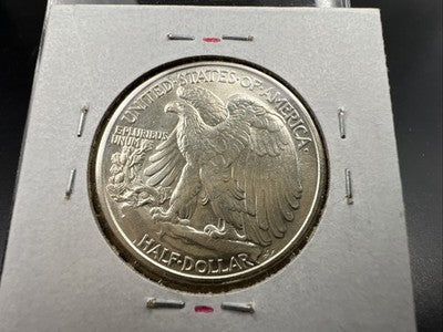 1942 P Walking Liberty Silver Half Dollar FS-101 Double Die Obverse UNC Details
