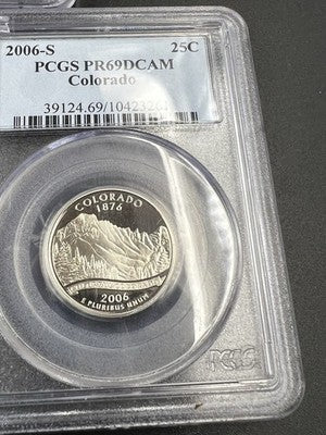 2006 S Complete 5 Coin CLAD Proof Quarter Set PCGS Graded PR69 DCAM