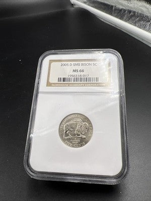 2005 D 5c Bison Jefferson Nickel Coin NGC MS66 SMS #017