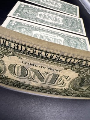 4 Consecutive 1988 A $1 FRN Federal Reserve Notes XF EF Circ #651