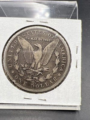 1891 CC $1 Morgan Silver Eagle Dollar Coin Carson City VG / Fine Details Rim Nic