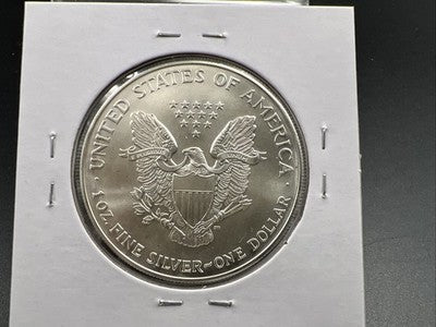 2000 1 Oz ASE American Silver Eagle Coin Incomplete Die Finishing Error UNC
