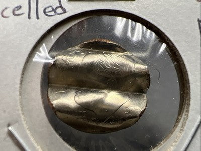 Waffled Cancelled 2006 D 10c Roosevelt Dime Coin SK#b