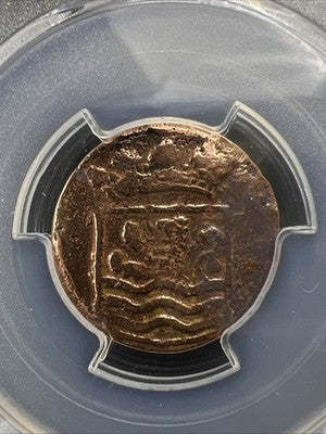 1789 VOC Netherlands East Indies Duit Holland Coin New York Penny PCGS Genuine B