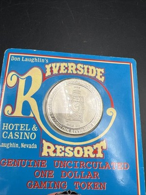 Riverside Resort $1 Casino Gaming Token Uncirculated In Display Pack