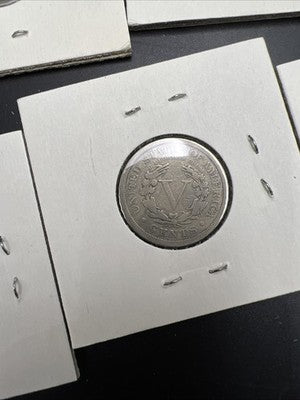 Lot of 10 Different Date V Liberty Nickel Coins Very Circ in 2x2 Cards SK#a