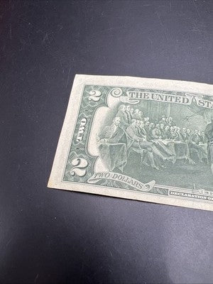 1976 $2 Bicentennial Federal Reserve Note VF Semi Radar Serial #25000026