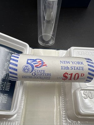 US Mint Certified 2000 D New York State Statehood Quarter Roll BU UNC