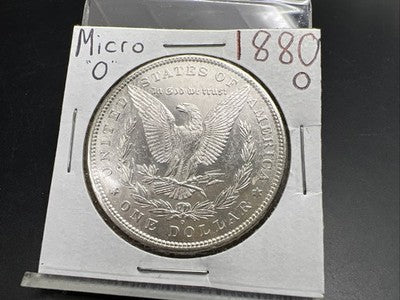1880 O Morgan Silver Dollar Variety Coin Micro o Vam Variety UNC Details #a