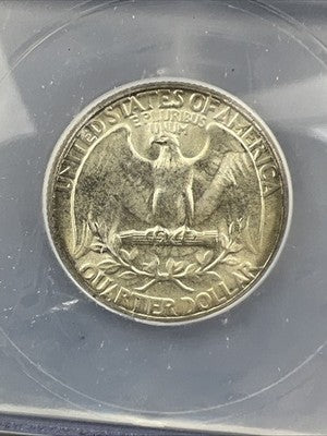 1948 P 25C Washington Quarter Silver Coin MS67 ICG #107 Some Toning