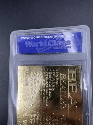 1996 Beatles Album Cover Gold Plated Collectors card in WCG case