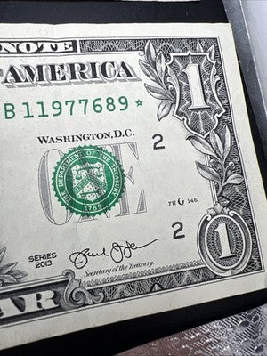 Lot of 10 2013 Star * $1 FRN Federal Reserve Notes Circ #314