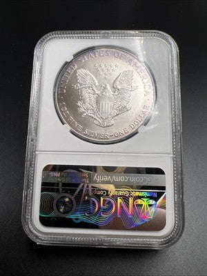 1994 1 Oz ASE American Silver Eagle MS69 NGC Red Book Holder #034