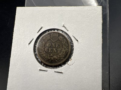 1860 1c Indian Cent Penny Coin Fine Details ED Round Bust