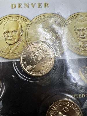 4 Coin 2015 D Presidential Dollar Set Truman Eisenhower Kennedy Johnson BU UNC