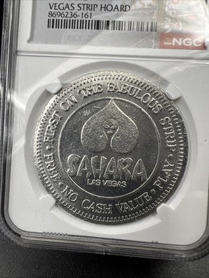 NGC Vegas Strip Hoard Slab Sahara Las Vegas Casino Token #161