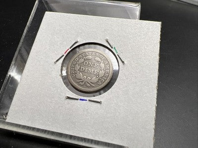 1854 with Arrows 10c Seated Liberty Silver Dime Choice VG Very Good Circ SKU#b