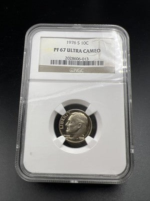 1976 S 10c Roosevelt Copper nickel Dime Coin Proof PF67 NGC UCAM #013