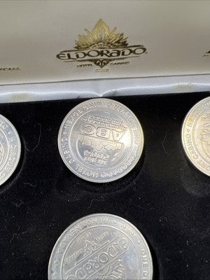 ABC 2004 4 Casino Gaming Token Participation Set Used