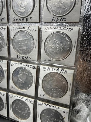 Lot of 20 $1 Aluminum Souvenir Casino Gaming Tokens AU / UNC