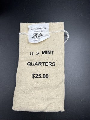 U.S. Mint Bag of 100 2000 P 25c Massachusetts State Statehood Quarters BU UNC