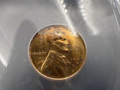 1940 S Lincoln Wheat Cent Penny Coin ICG MS67 RD #110 Some Toning