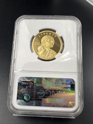 2011 S Sacagawea Wampanoag Treaty Native Brass Dollar Coin NGC PF69 UCAM #007