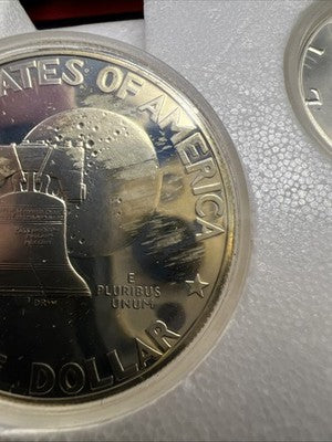 1776 - 1976 S US Mint Proof Silver Bicentennial 3 Coin Set 40% Silver w/ Box S#4